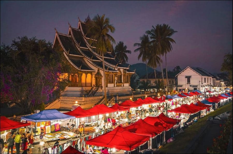 Colorful handicrafts at Luang Prabang Night Market